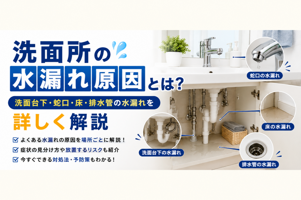 洗面所の水漏れ原因とは？