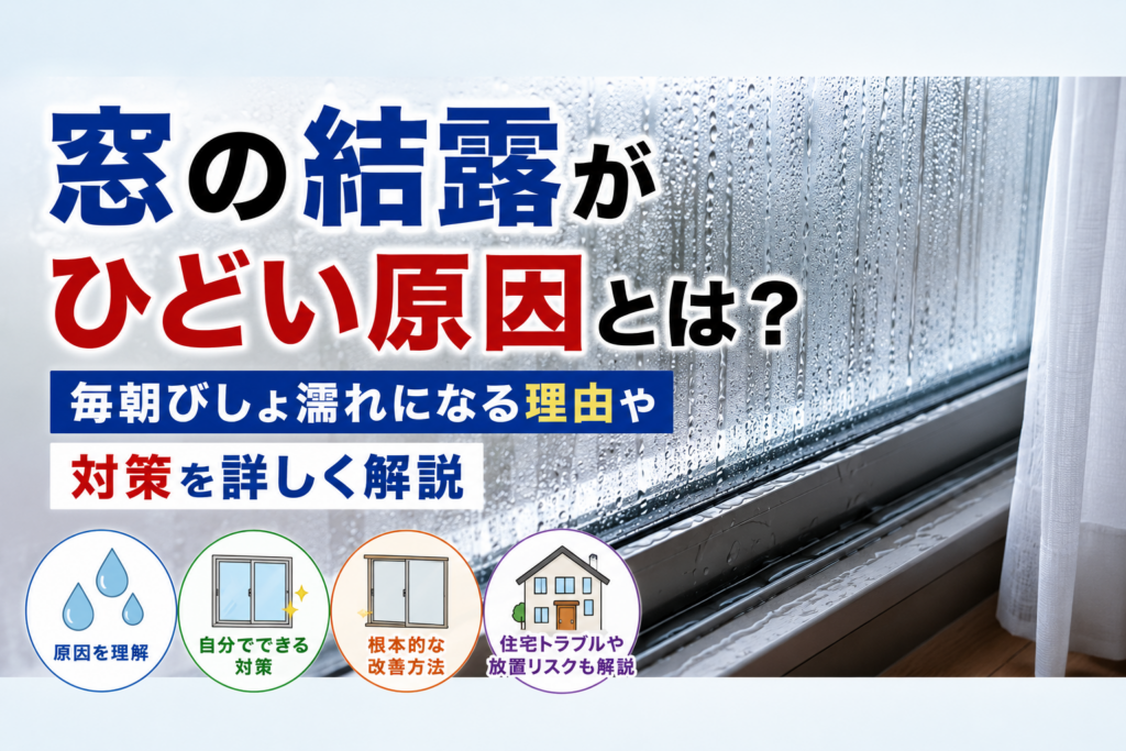 窓の結露がひどい原因とは？