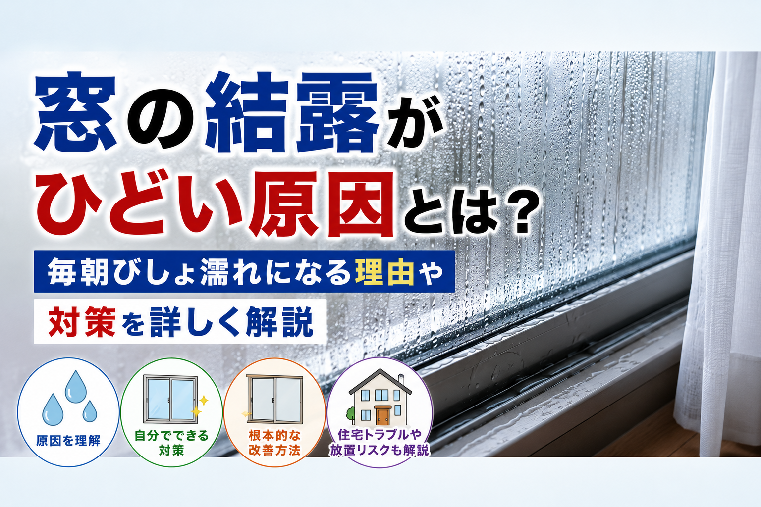 窓の結露がひどい原因とは？