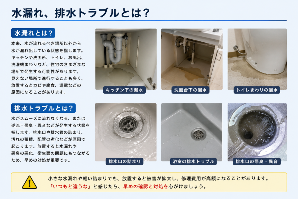水漏れ・排水トラブル