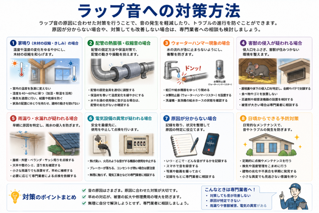 ラップ音への対策方法