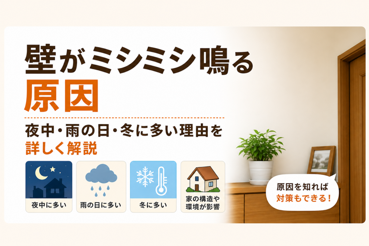壁がミシミシ鳴る原因