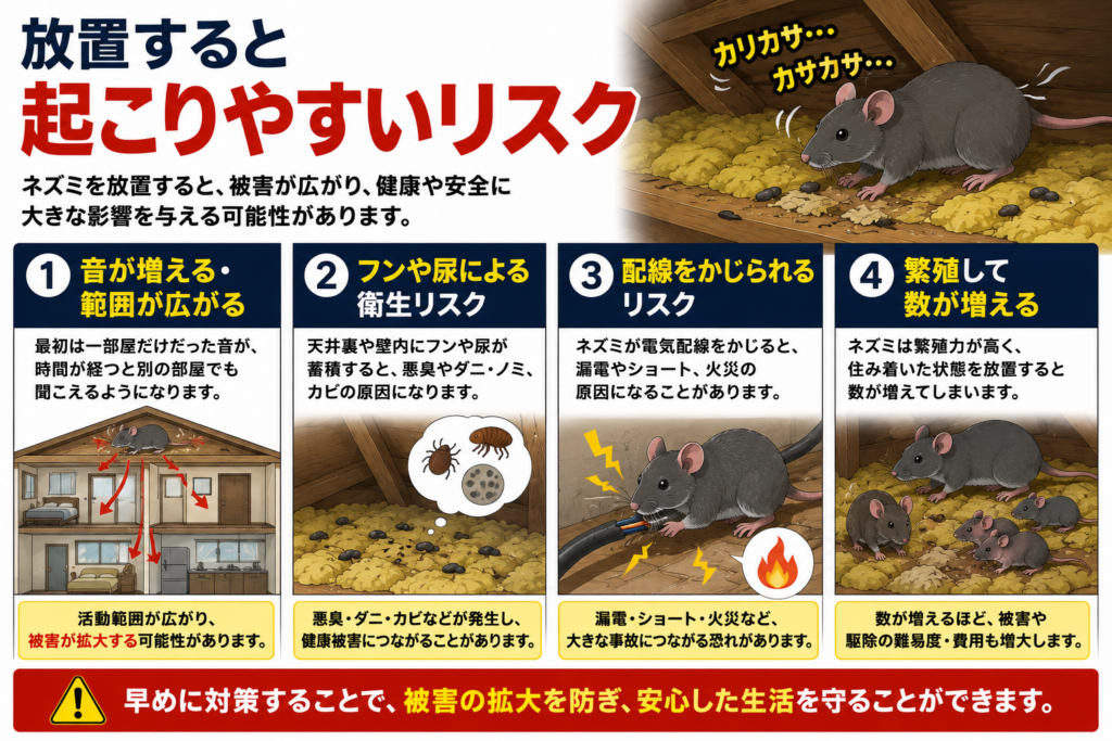 放置すると起こりやすいリスク