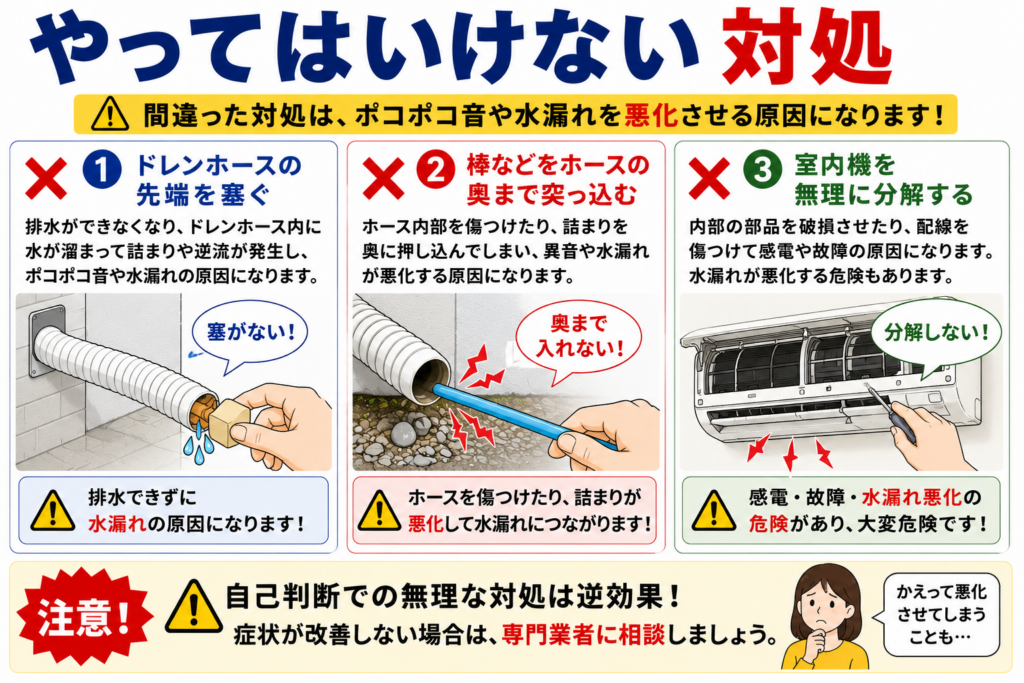 やってはいけない対処