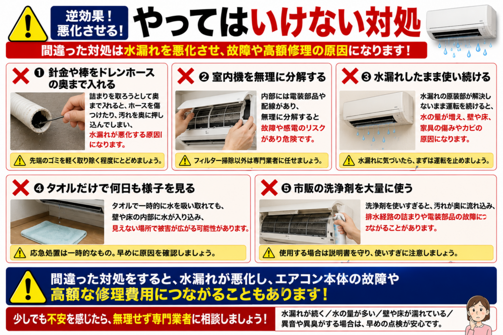 やってはいけない対処
