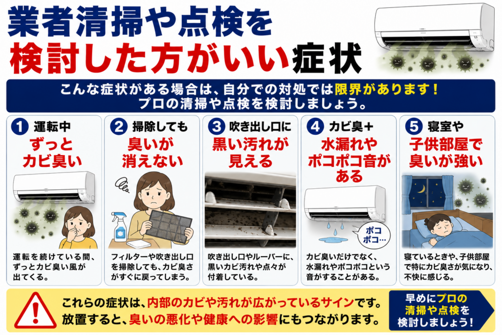 業者清掃や点検を検討した方がいい症状