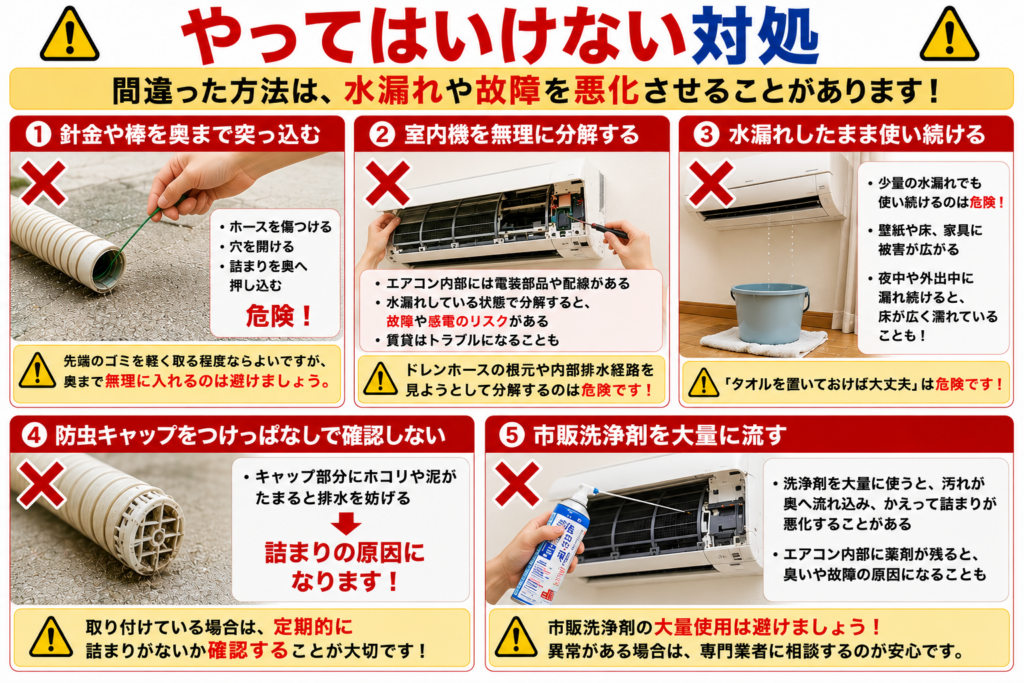 やってはいけない対処