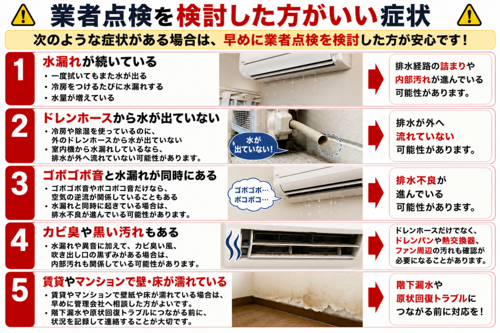 業者点検を検討した方がいい症状
