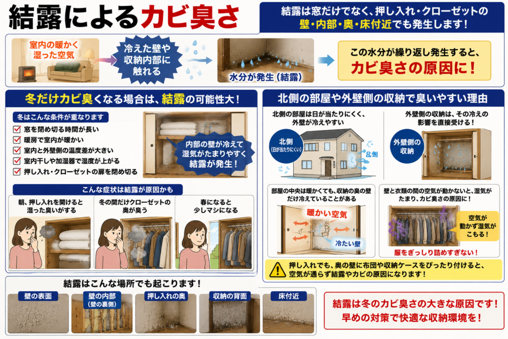 結露によるカビ臭さ