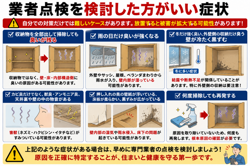 業者点検を検討した方がいい症状
