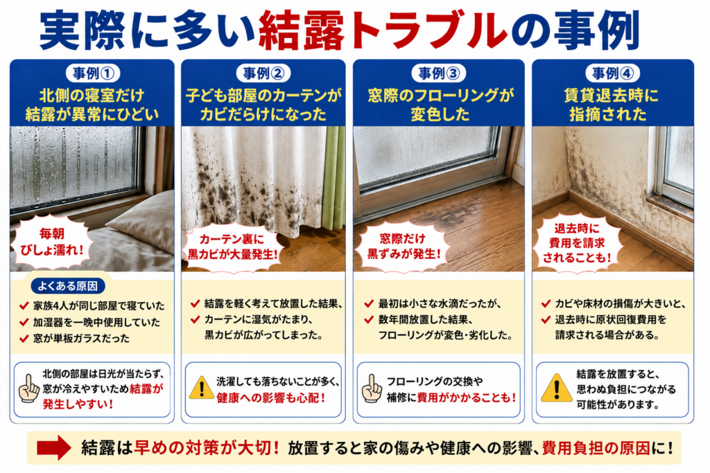 実際に多い結露トラブルの事例