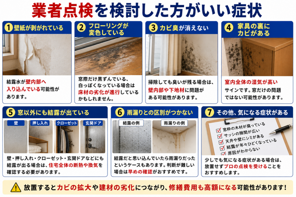 業者点検を検討した方がいい症状