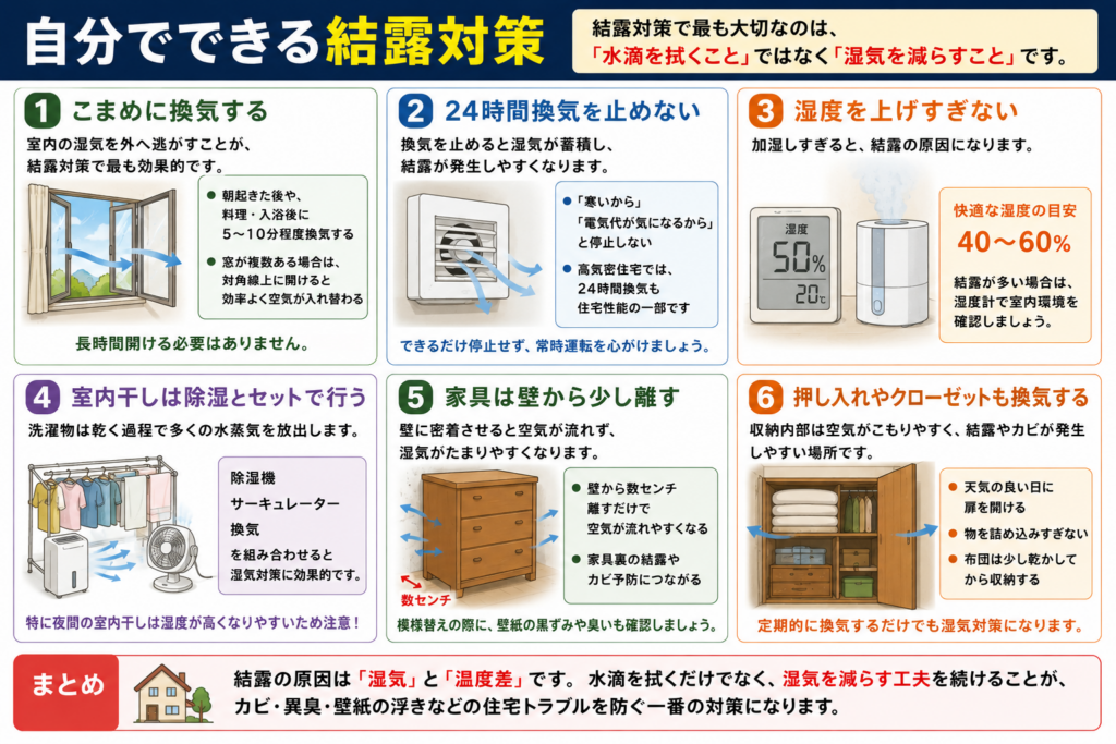 自分でできる結露対策