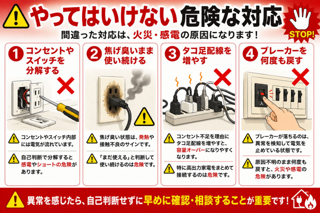 やってはいけない危険な対応