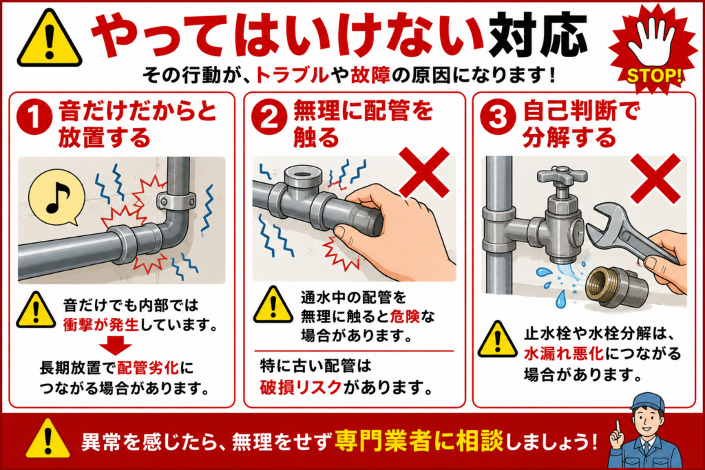 やってはいけない対応