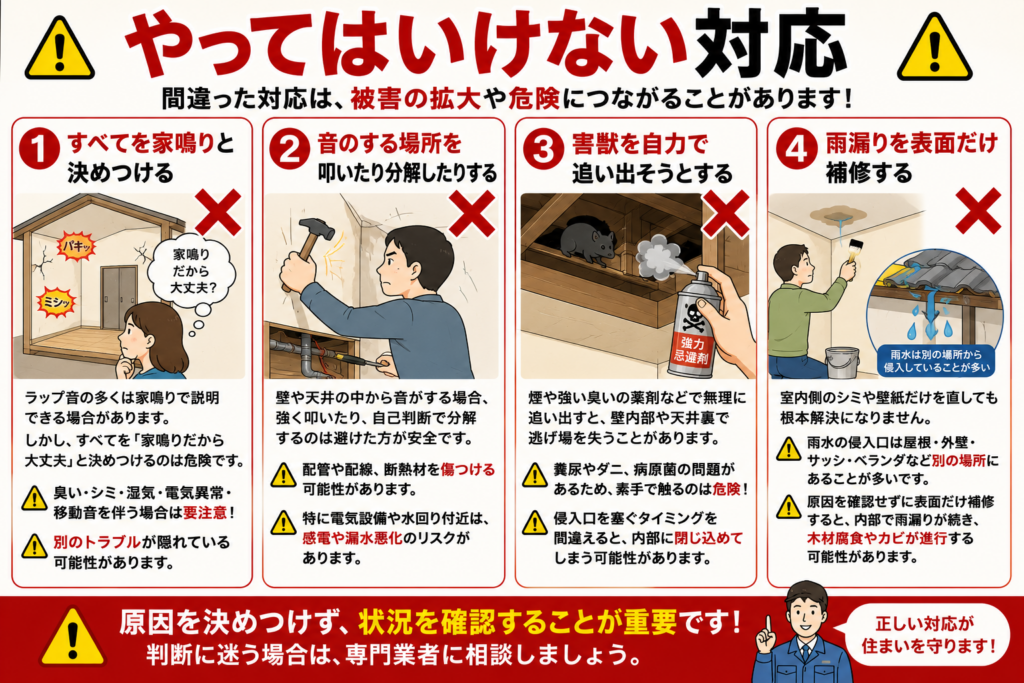 やってはいけない対応