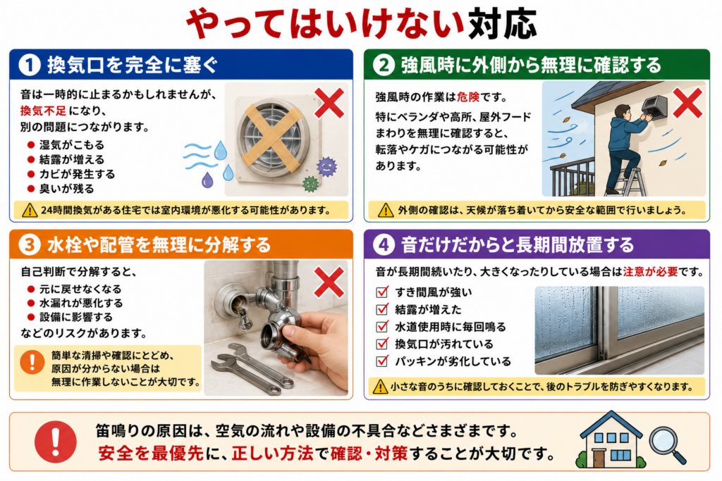 やってはいけない対応