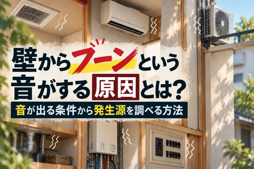 壁からブーンという音がする原因とは？