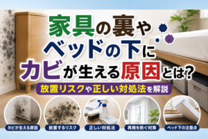 家具の裏やベッドの下にカビが原因とは