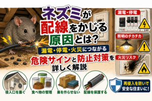 ネズミが配線をかじる原因とは