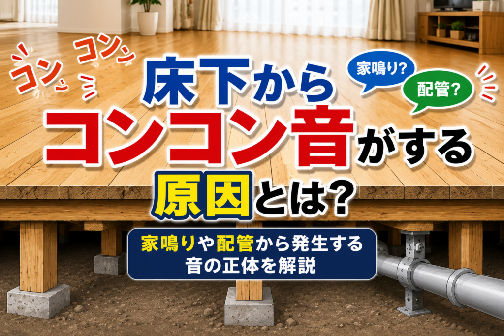 床下からコンコン音がする原因とは