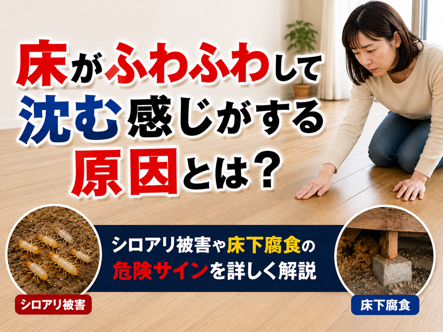 床がふわふわして沈む感じがする原因とは？