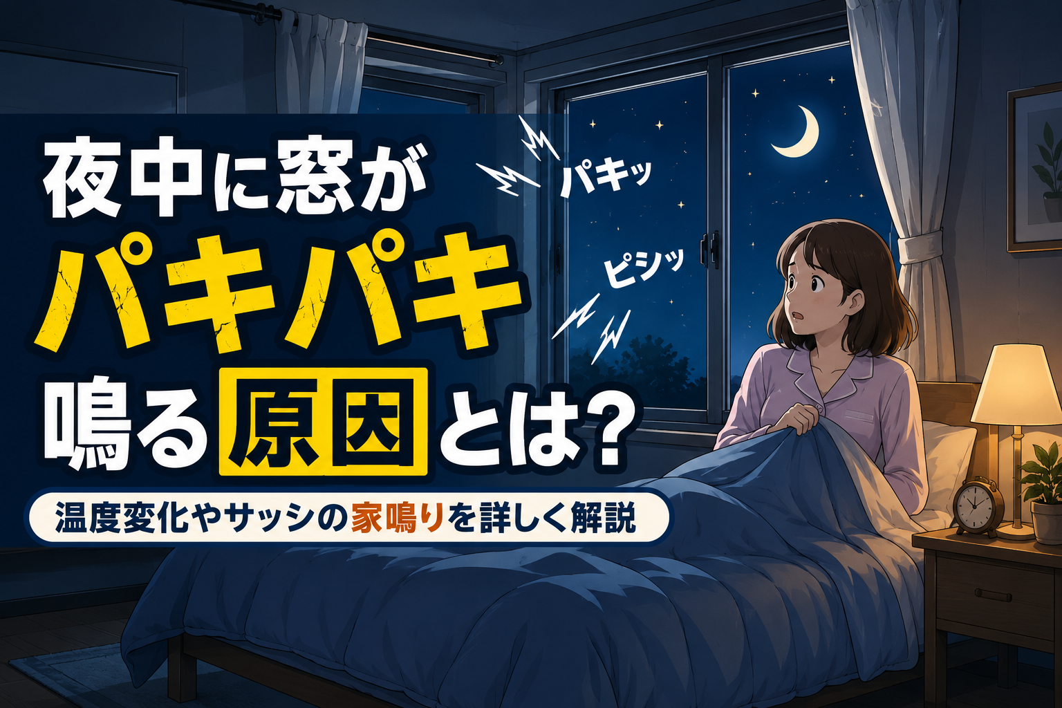 夜中に窓がパキパキ鳴る原因とは