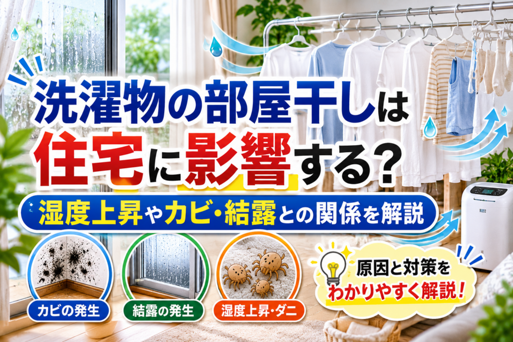洗濯物の部屋干しは住宅に影響する？