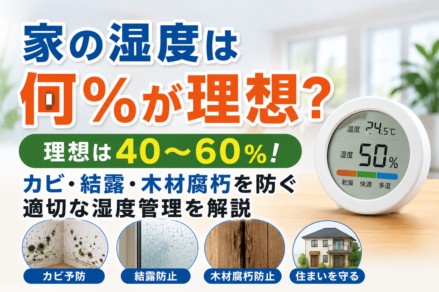 家の湿度は何％が理想？