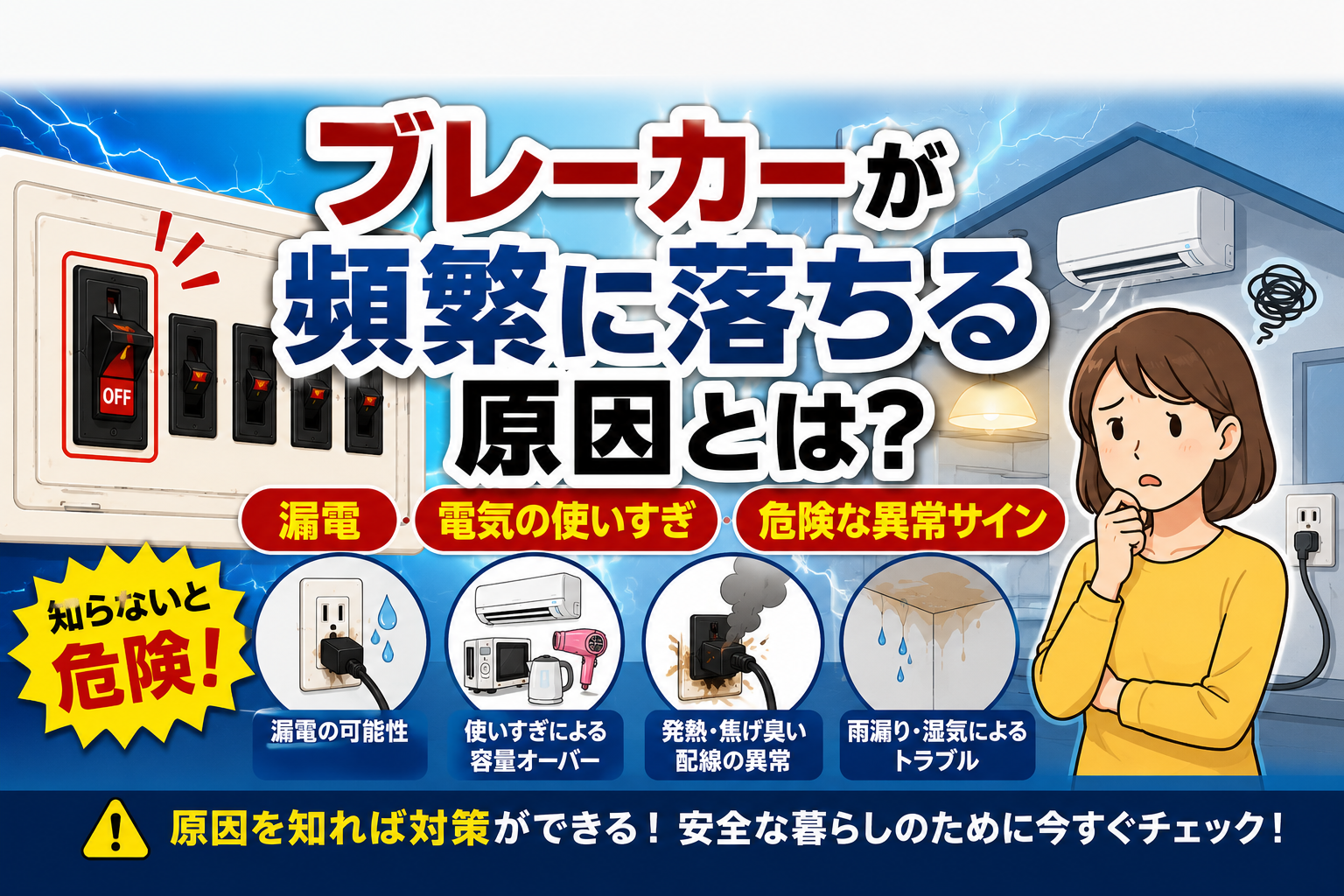 ブレーカーが頻繁に落ちる原因とは