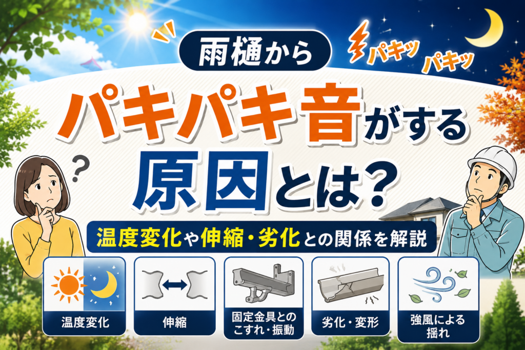 雨樋からパキパキ音がする原因とは？