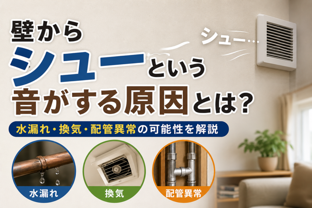 壁からシューという音がする原因とは