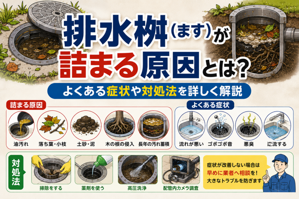 排水桝が詰まる原因とは？