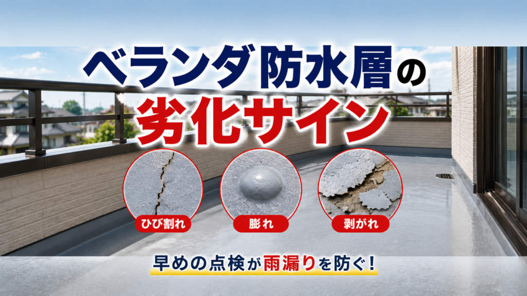 ベランダ防水層の劣化サイン