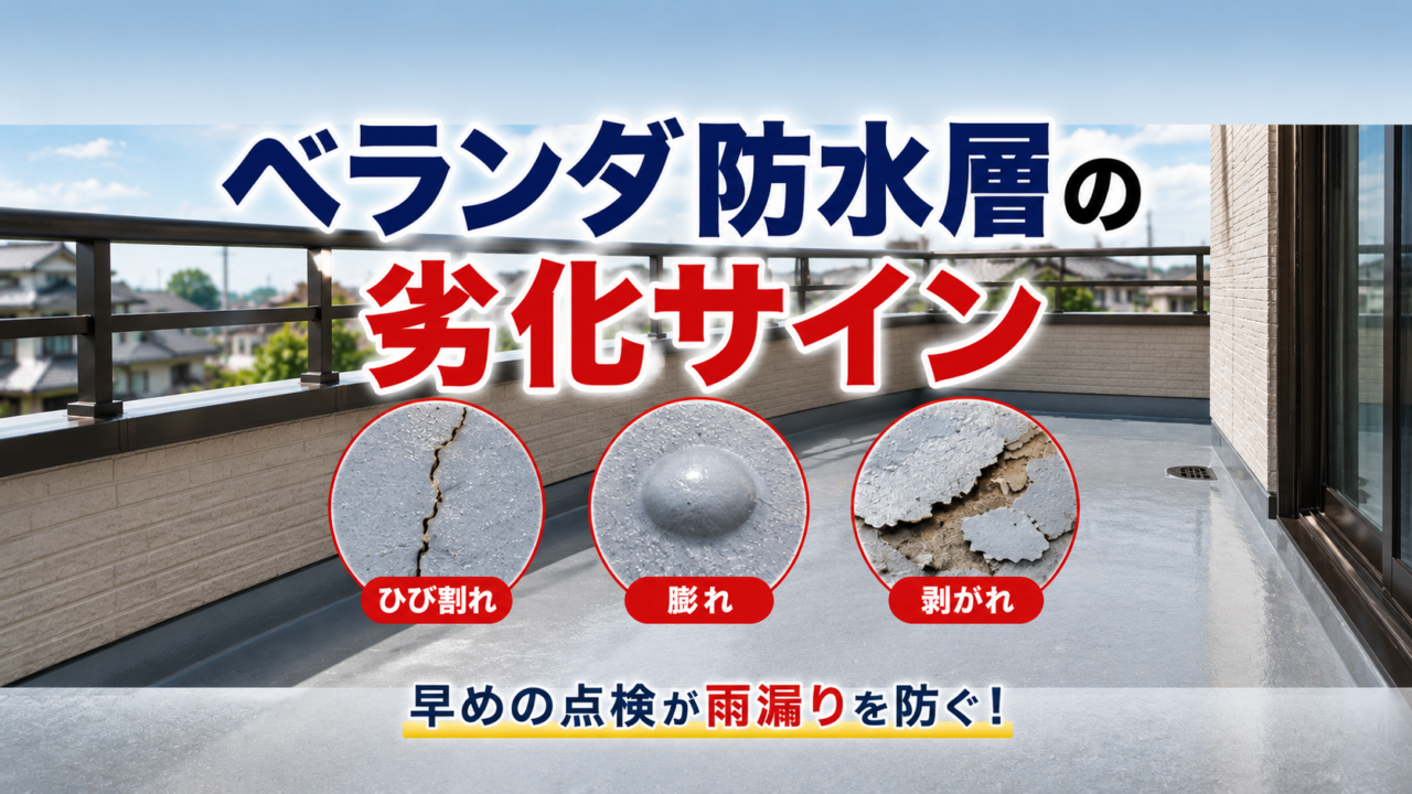 ベランダ防水層の劣化サイン