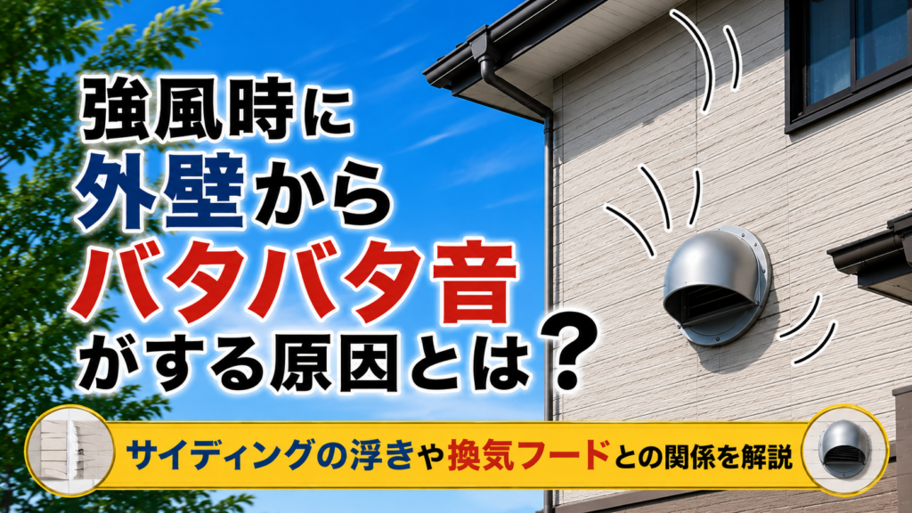 強風時に外壁からバタバタ音がする原因とは？