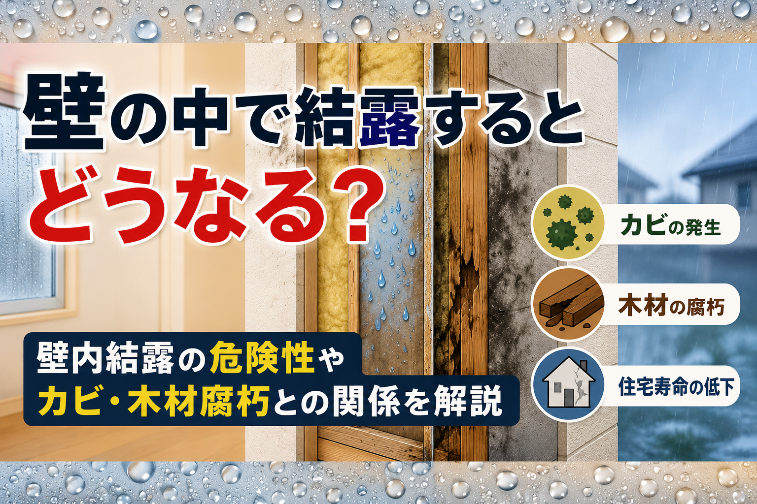 壁の中で結露するとどうなる？