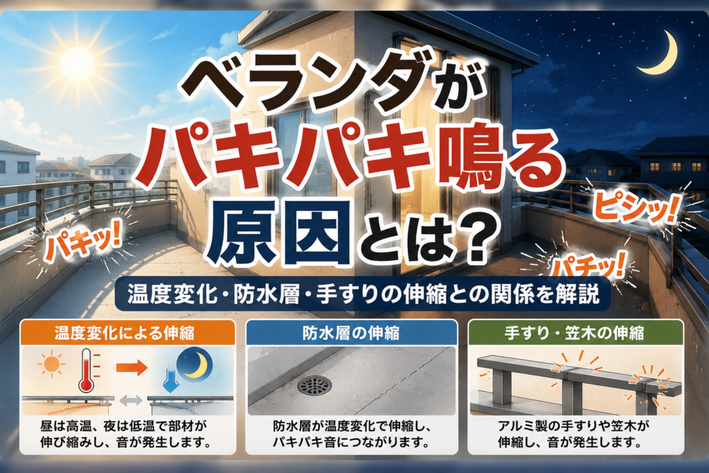 ベランダがパキパキ鳴る原因とは？