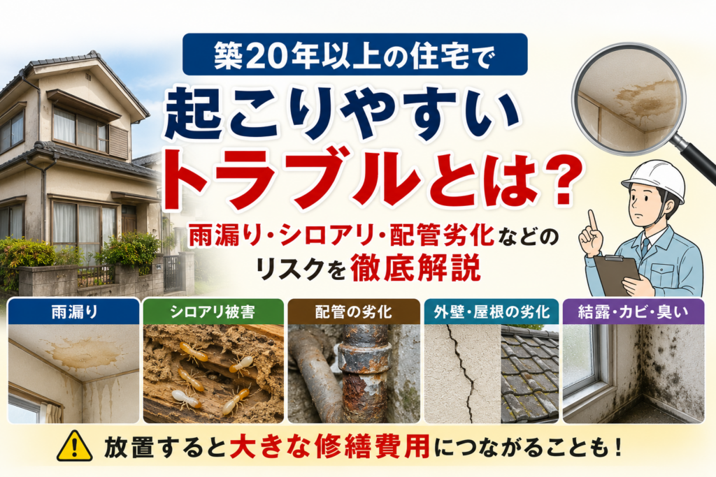 築２０年以上の住宅で起こりやすいトラブルとは