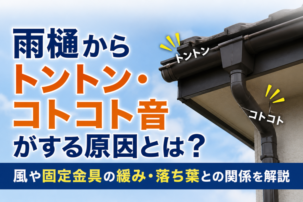 雨樋からトントン・コトコト音がする原因とは？