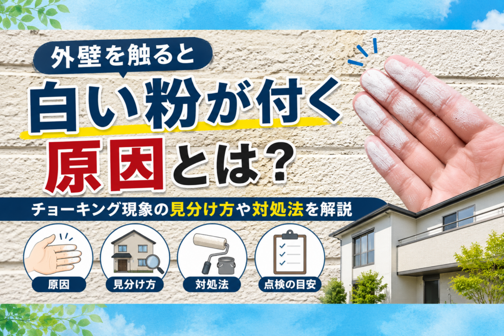 外壁を触ると白い粉が付く原因とは？