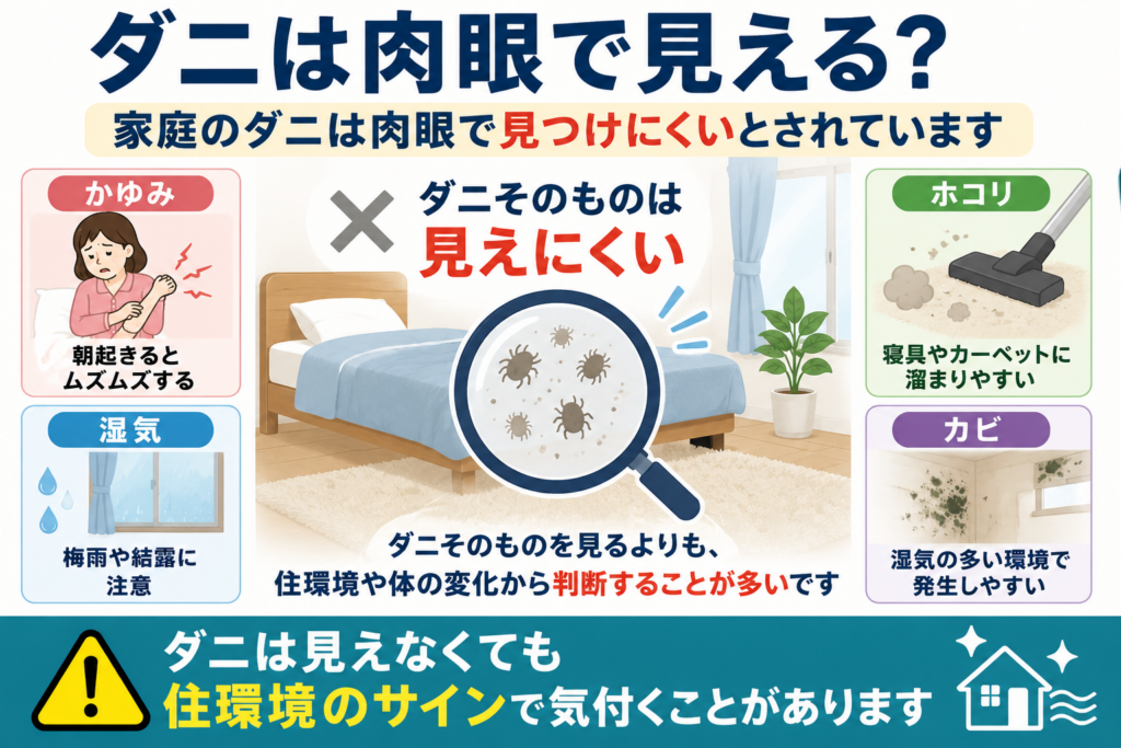ダニは肉眼で見える？