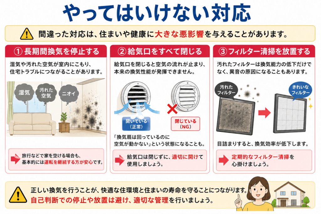 やってはいけない対応
