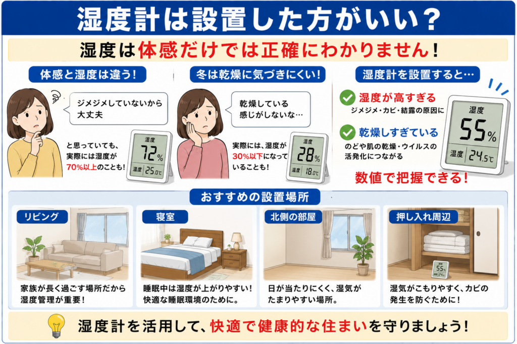 湿度計は設置した方がいい？