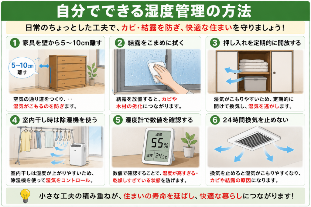 自分でできる湿度管理の方法