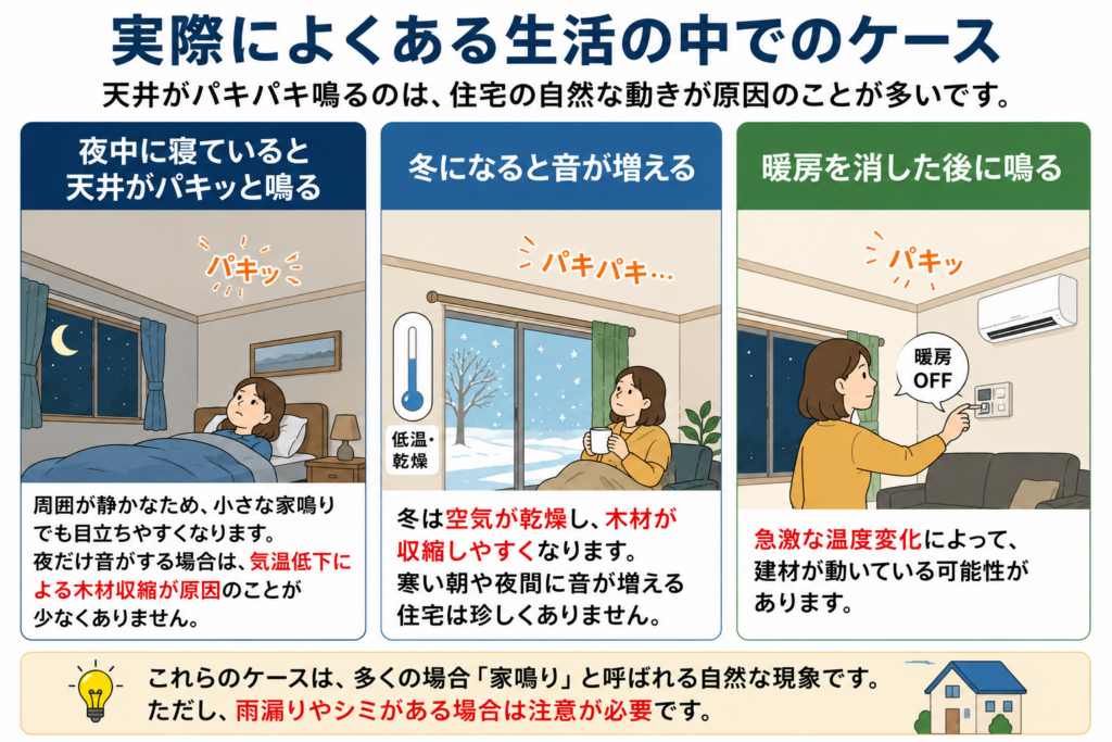 実際によくある生活の中でのケース