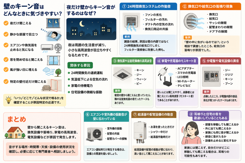 壁からのキーン音の原因まとめ