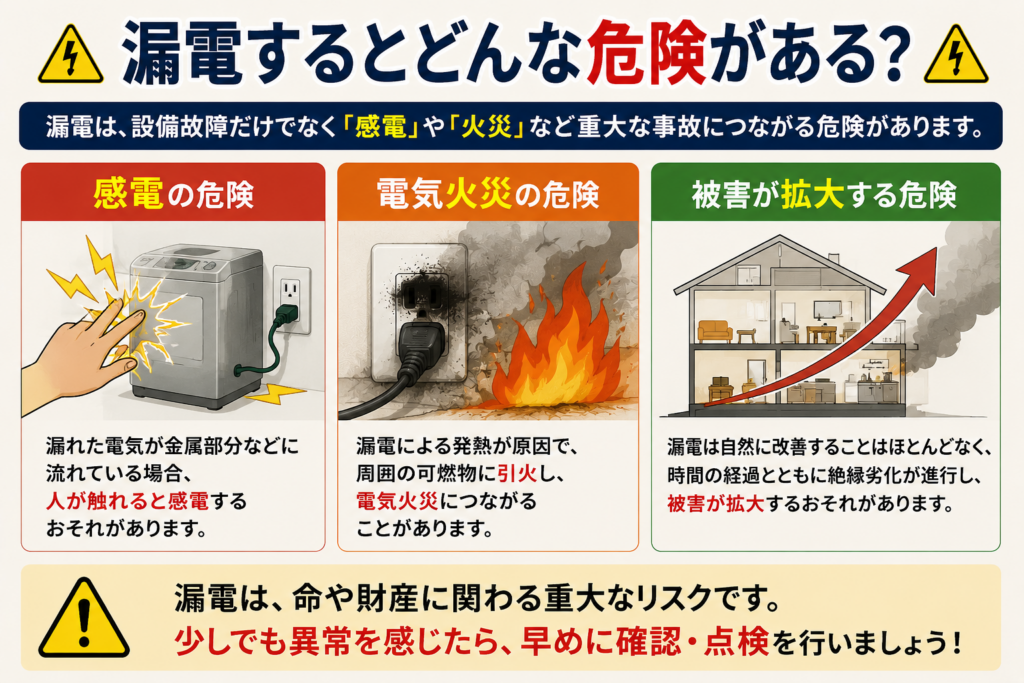 漏電するとどんな危険がある？