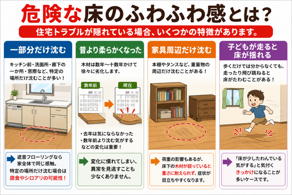 危険な床のふわふわ感とは