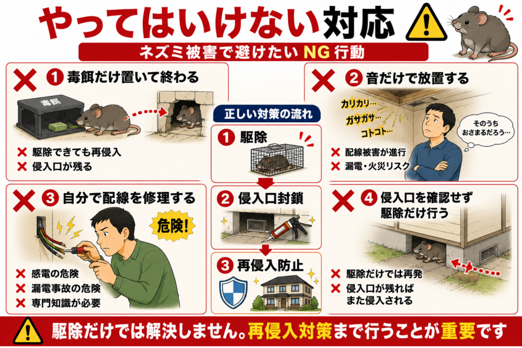 やってはいけない対応